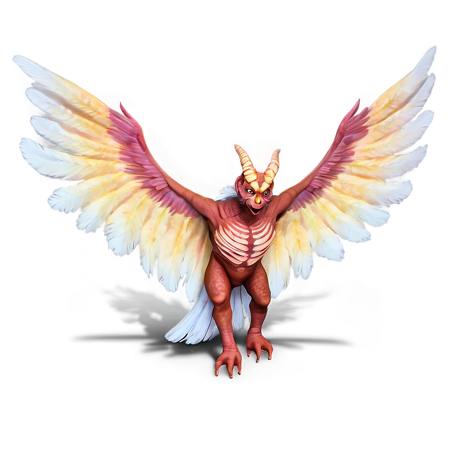 Horned Harpy Fantasy Png 05242024 PNG