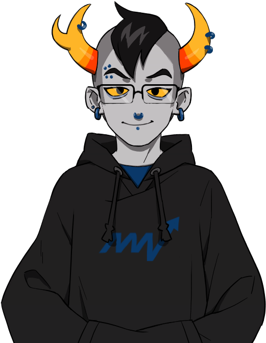 Horned_ Character_with_ Multiple_ Piercings PNG