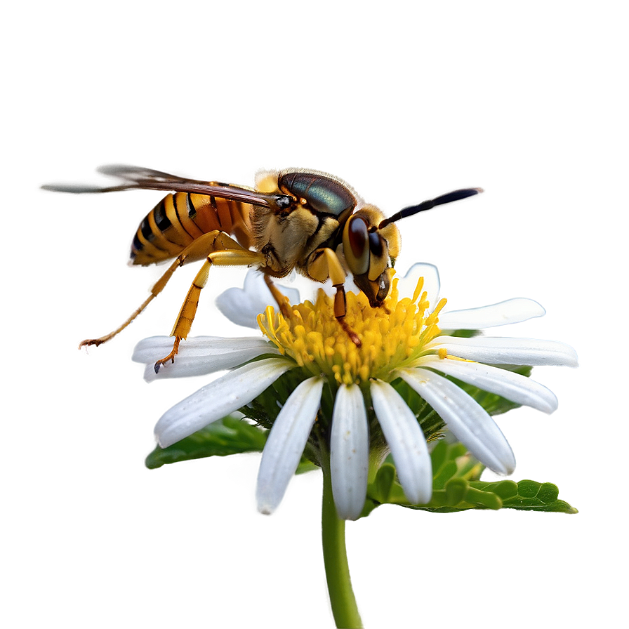 Hornet On Flower Png 06132024 PNG