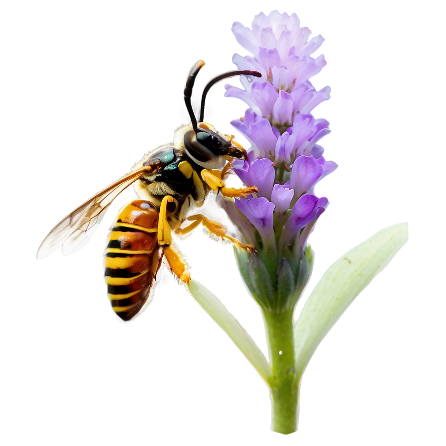 Hornet On Flower Png Vle PNG