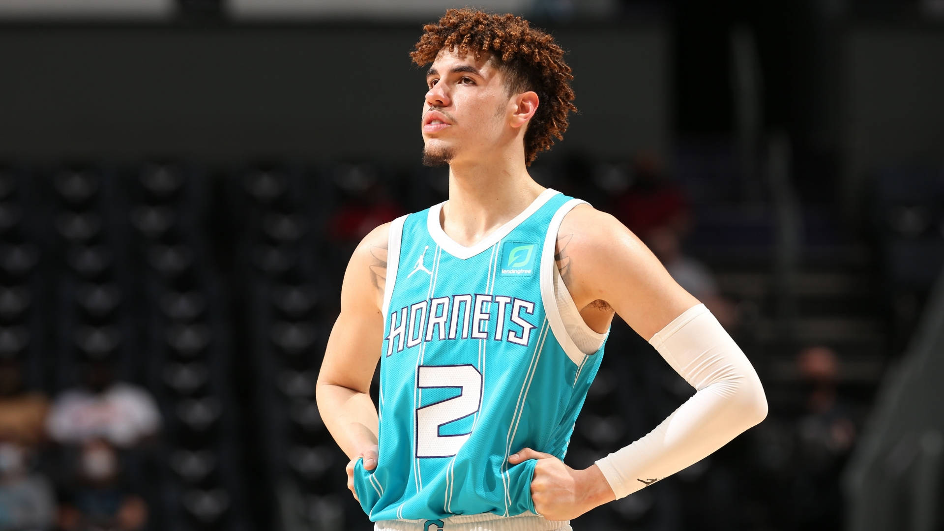 Hornets Lamelo Ball In Court