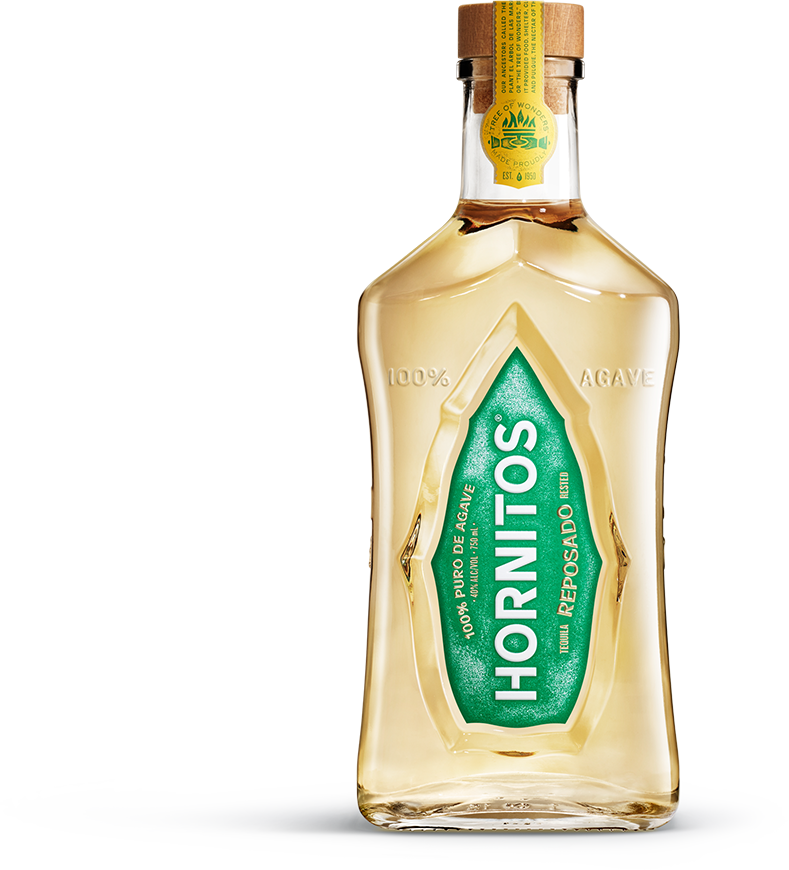Hornitos Reposado Tequila Bottle PNG