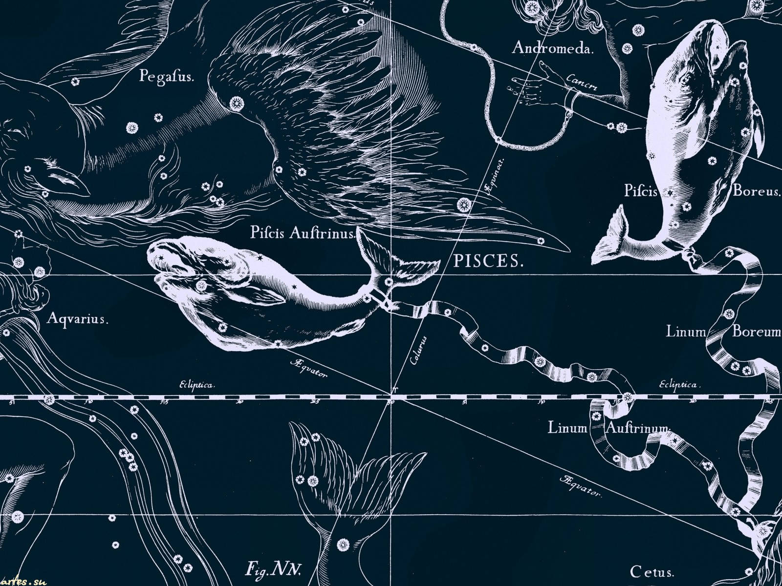 Horoscope Map Of Pieces Wallpaper