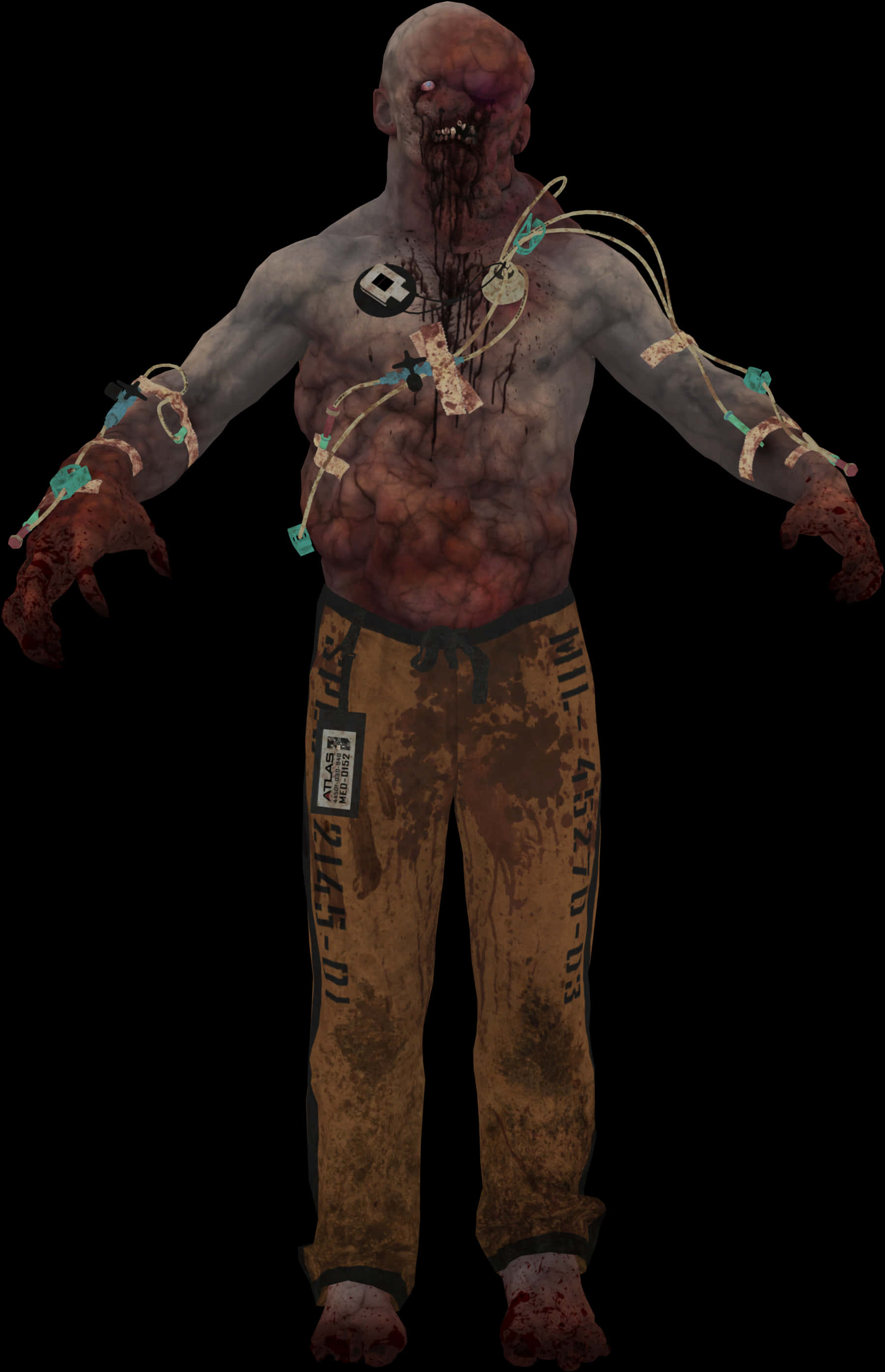 Horrific Zombie Creature PNG