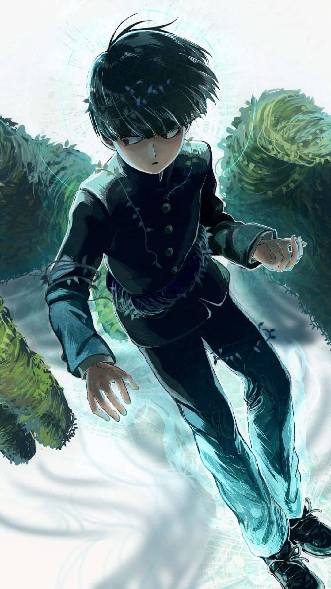 Intimidating Glare from Horror Anime Boy Wallpaper
