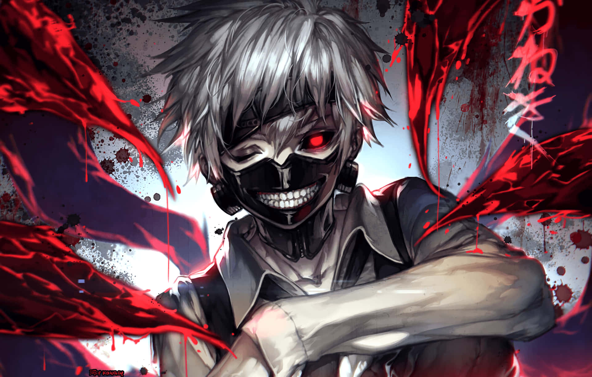 Download A mysterious and intimidating Scary Anime Boy stares ominously  Wallpaper  Wallpaperscom