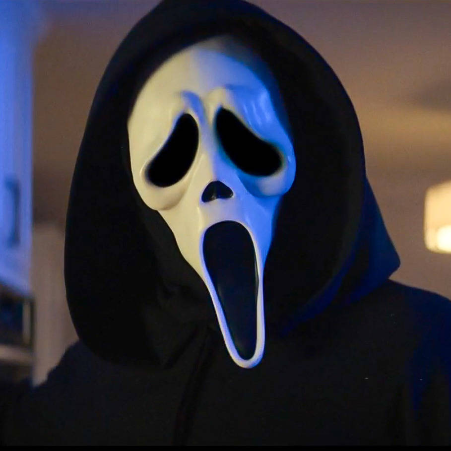 Imagende Perfil De Ghostface De La Película De Terror Fondo de pantalla