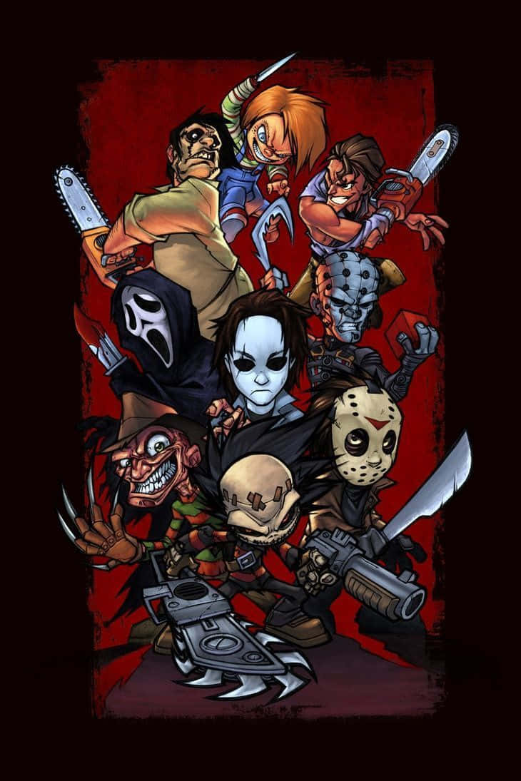 Dreider Gruseligsten Horror-ikonen - Freddy Krueger, Jigsaw Und Ghostface Wallpaper
