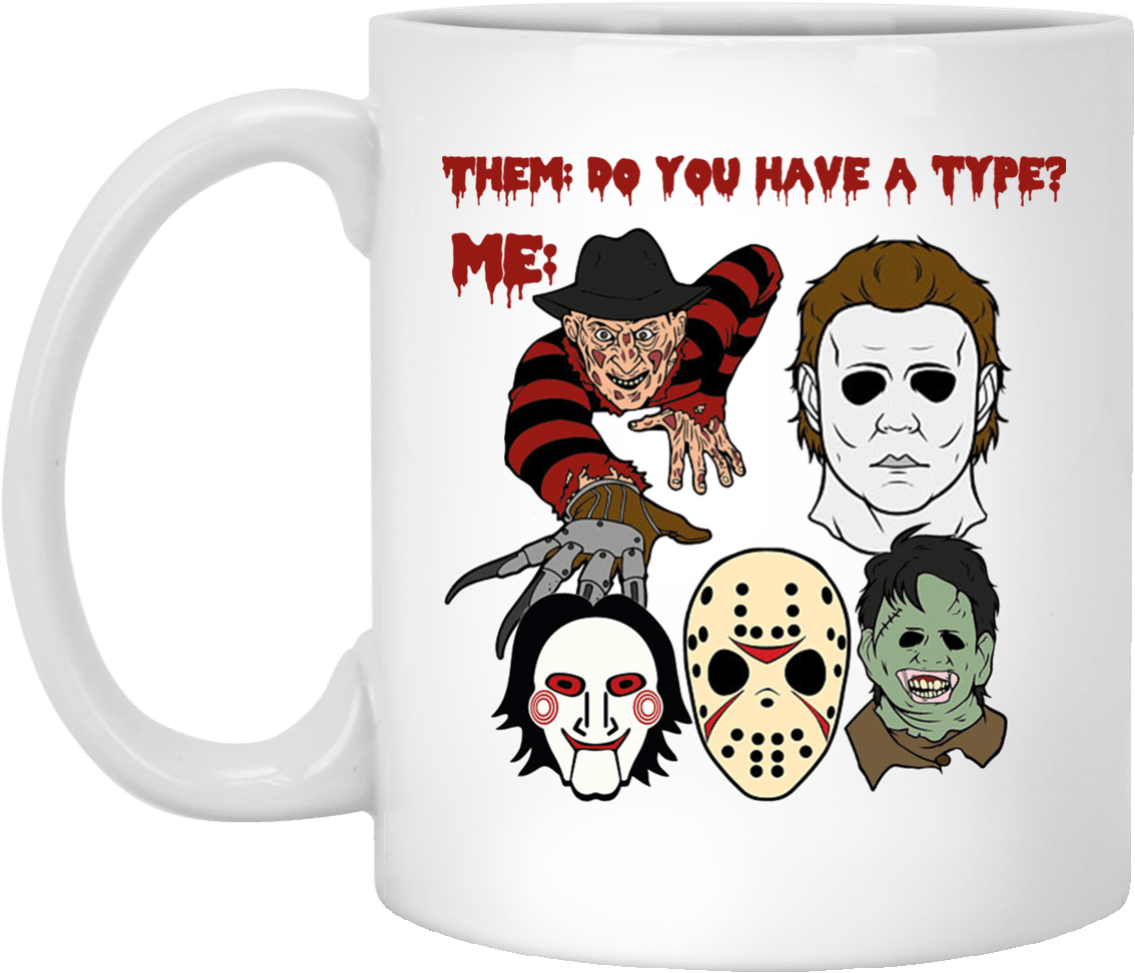 Horror Icons Mug Design PNG