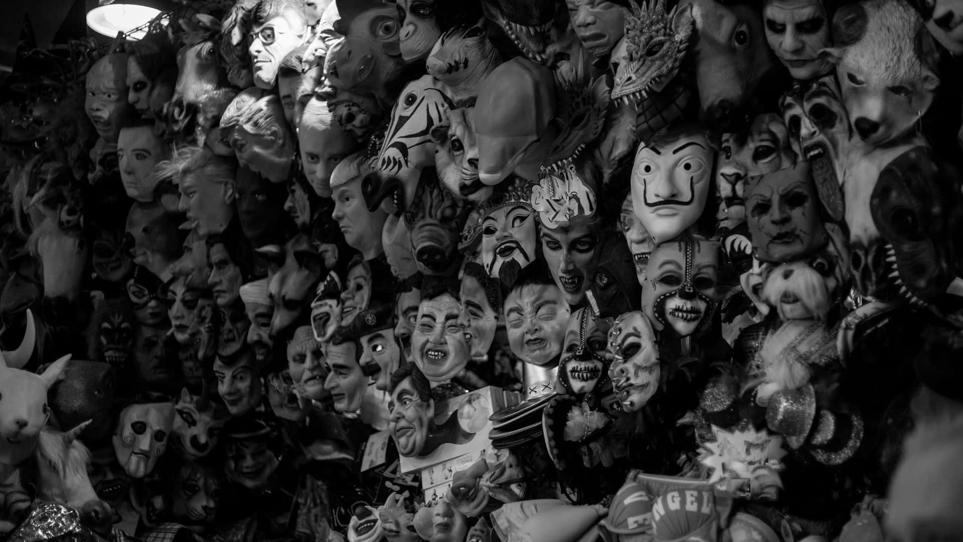 Be the Life of the Party - This Collection of Masks is Perfect for Halloween Events Wallpaper