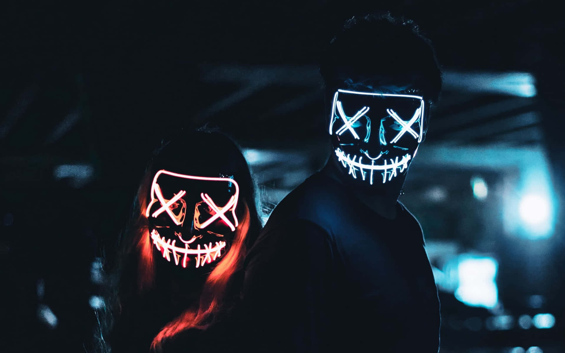 Add some spooky fun to your costume with a horror mask Wallpaper