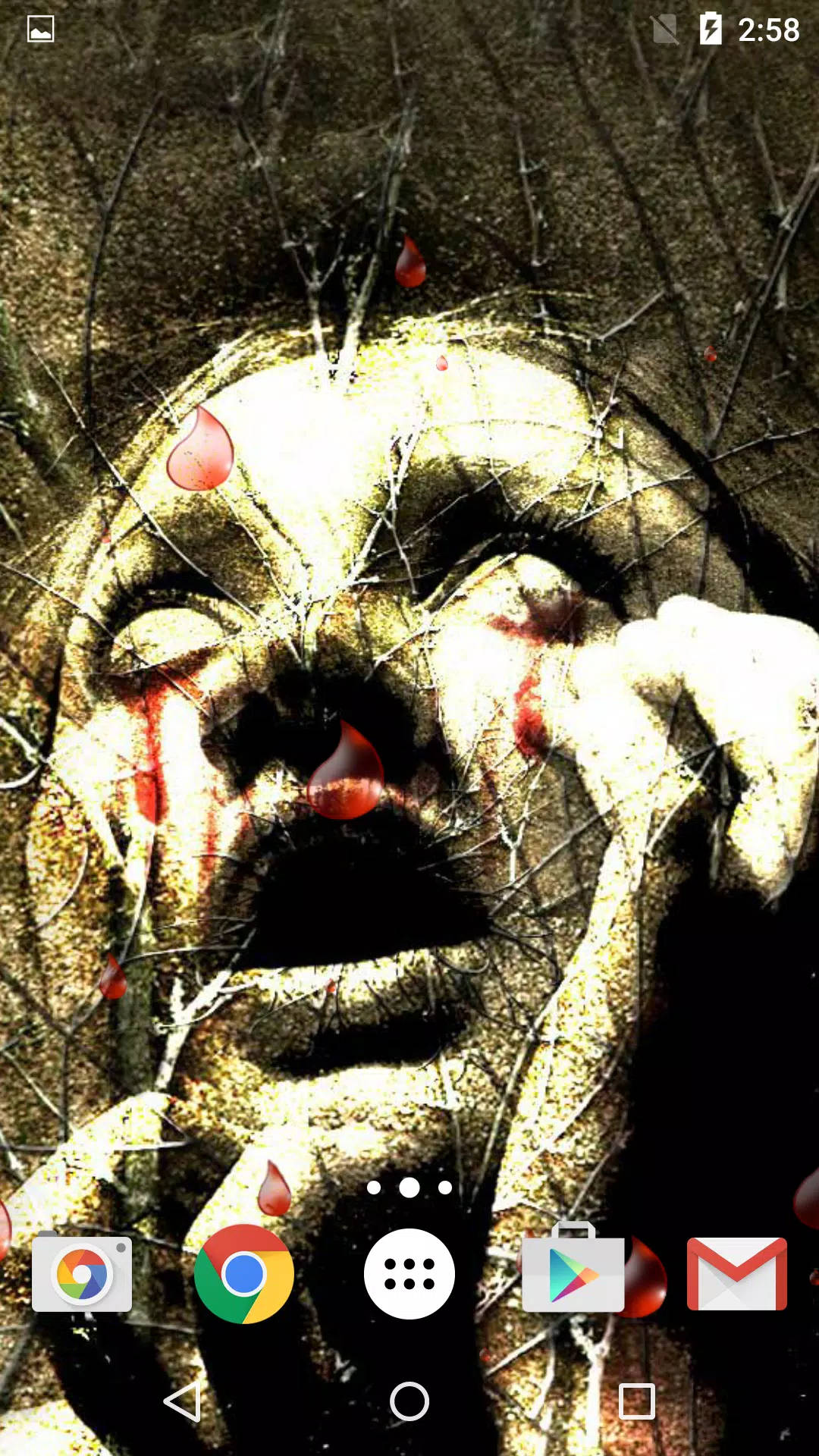 Horror Movie Collage Bleeding Eyes Wallpaper