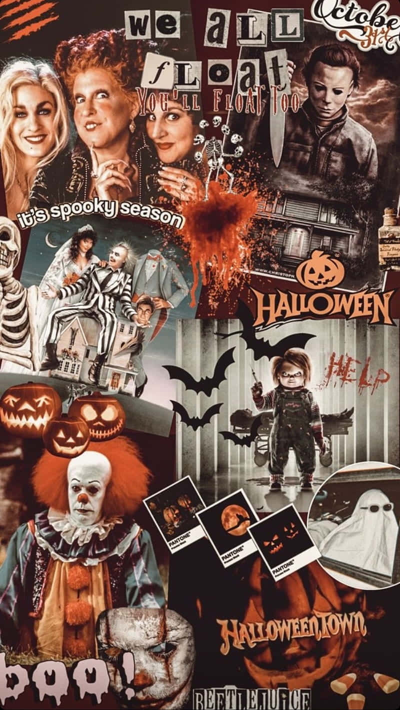 Horror_ Movie_ Collage_ Halloween_ Aesthetic Wallpaper
