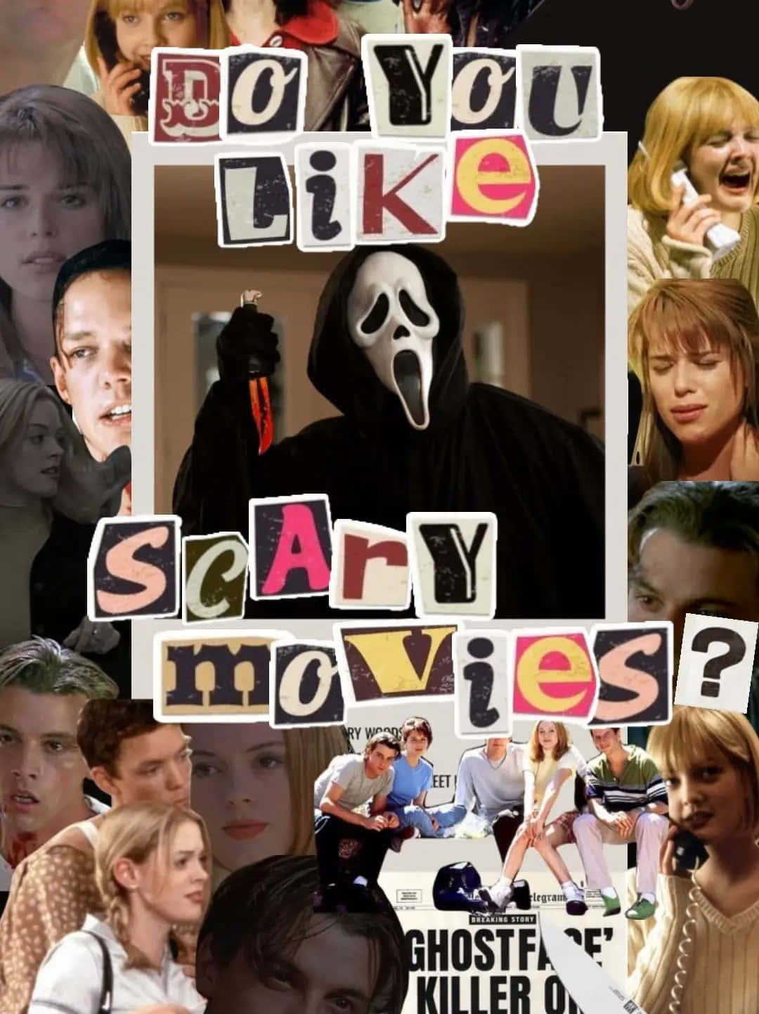Horror Movie Collage Question Wallpaper
