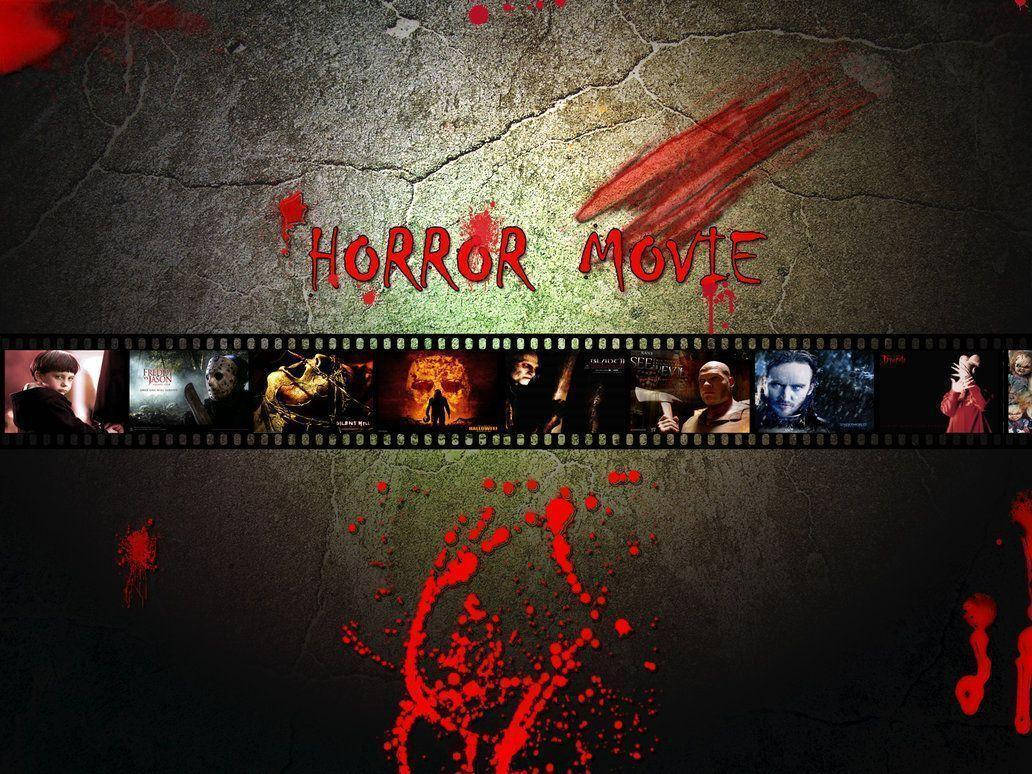 Horror Movie Film Strip Background