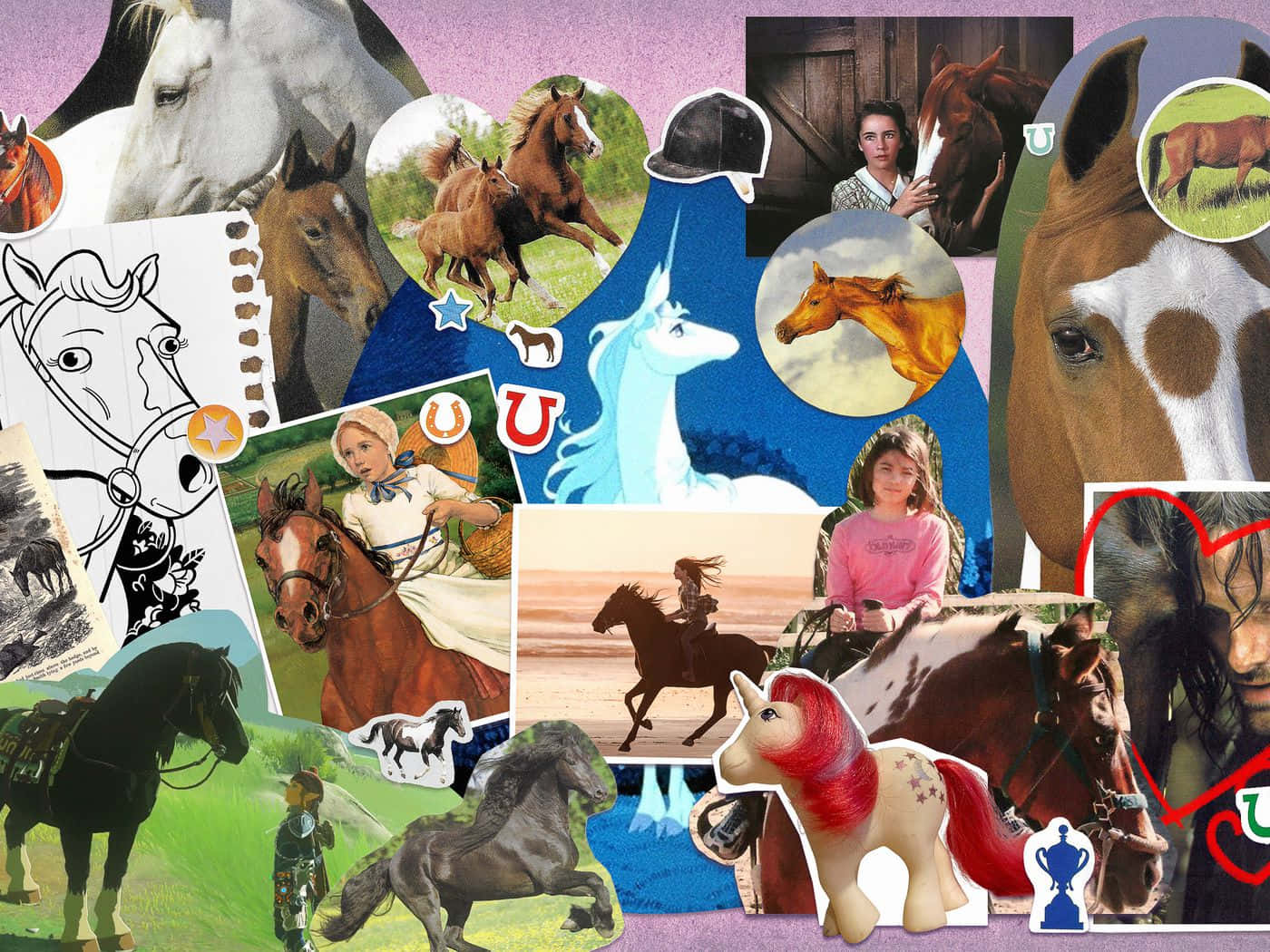 "A Stunning Horse Collage of Breathtaking Equine Wonder" Wallpaper