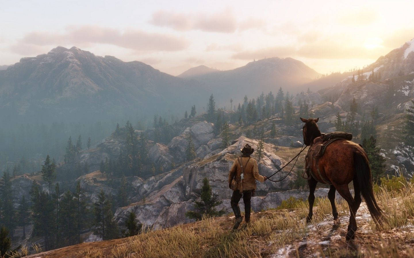 Enjoy every chilling adventure with your closest friend in "Red Dead Redemption 2". Wallpaper