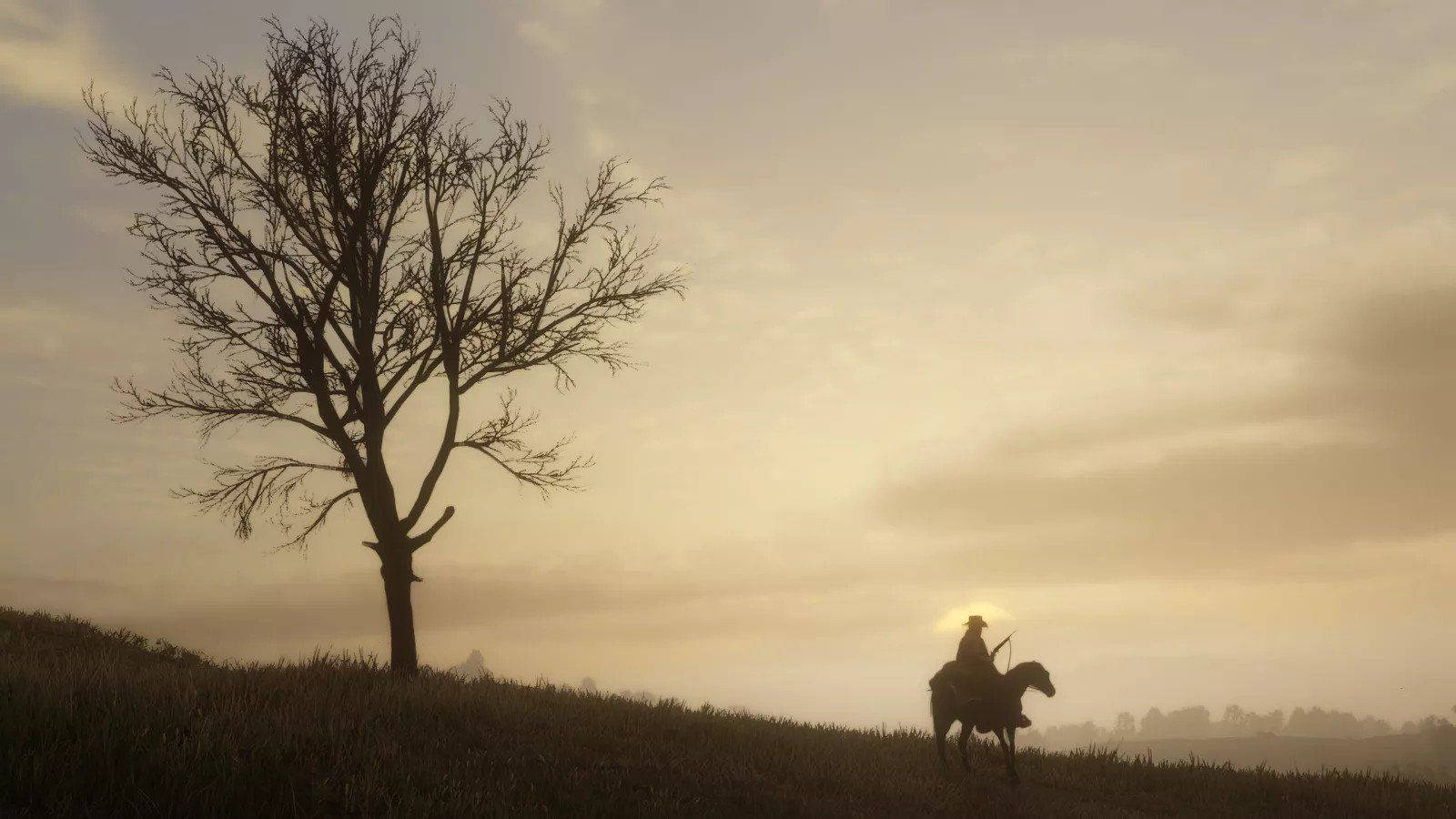 Cavalcaliberamente Per Il Selvaggio West Sul Tuo Bel Cavallo In Red Dead Redemption 2. Sfondo