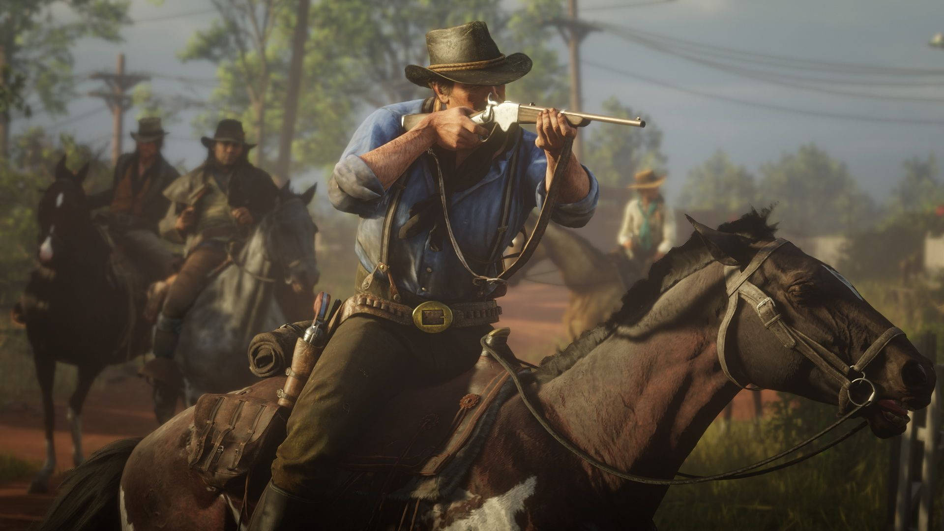 Feel the freedom of the wild west with your trusty steed in Red Dead Redemption 2. Wallpaper