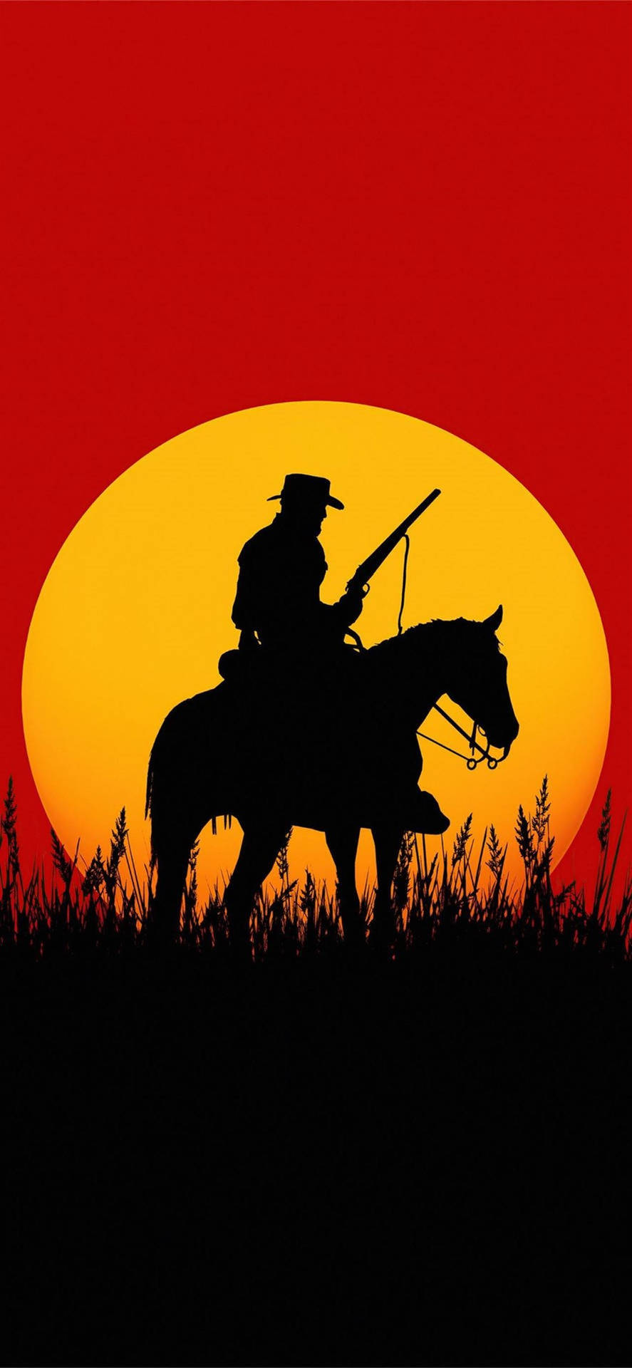 Udforsk det Vilde Vesten og Tag imod de Uendelige Horizonter med Hest Red Dead Redemption 2 Wallpaper