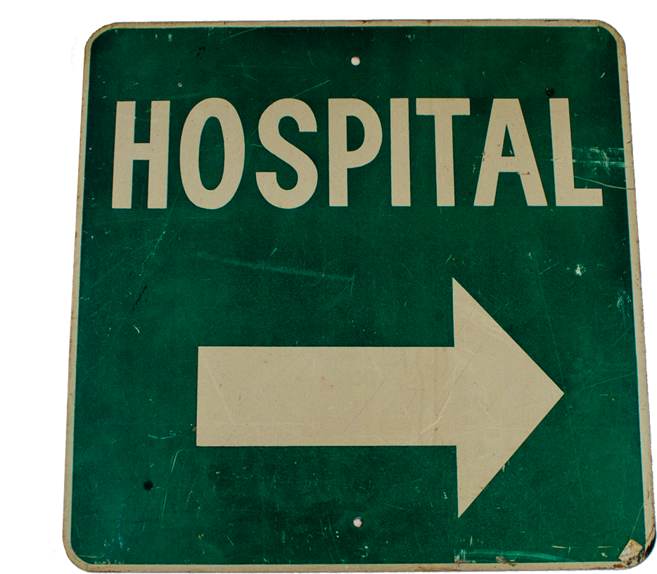 Hospital Direction Sign Arrow PNG