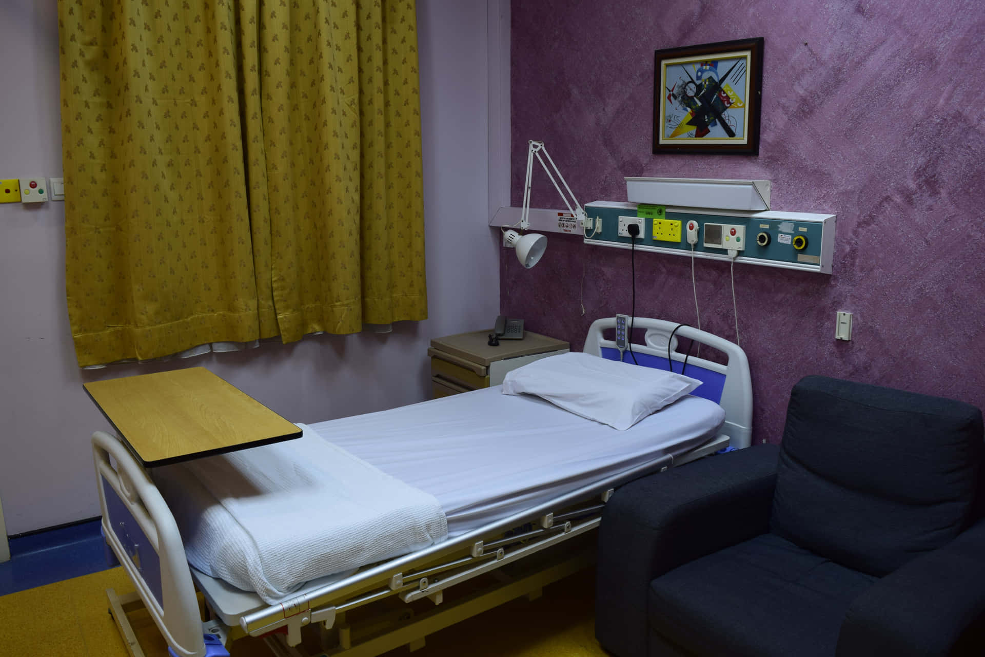 Image  A modern hospital room