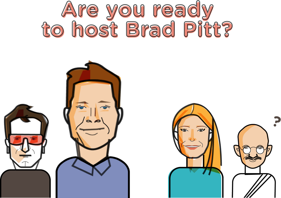 Hosting Brad Pitt Cartoon Characters PNG