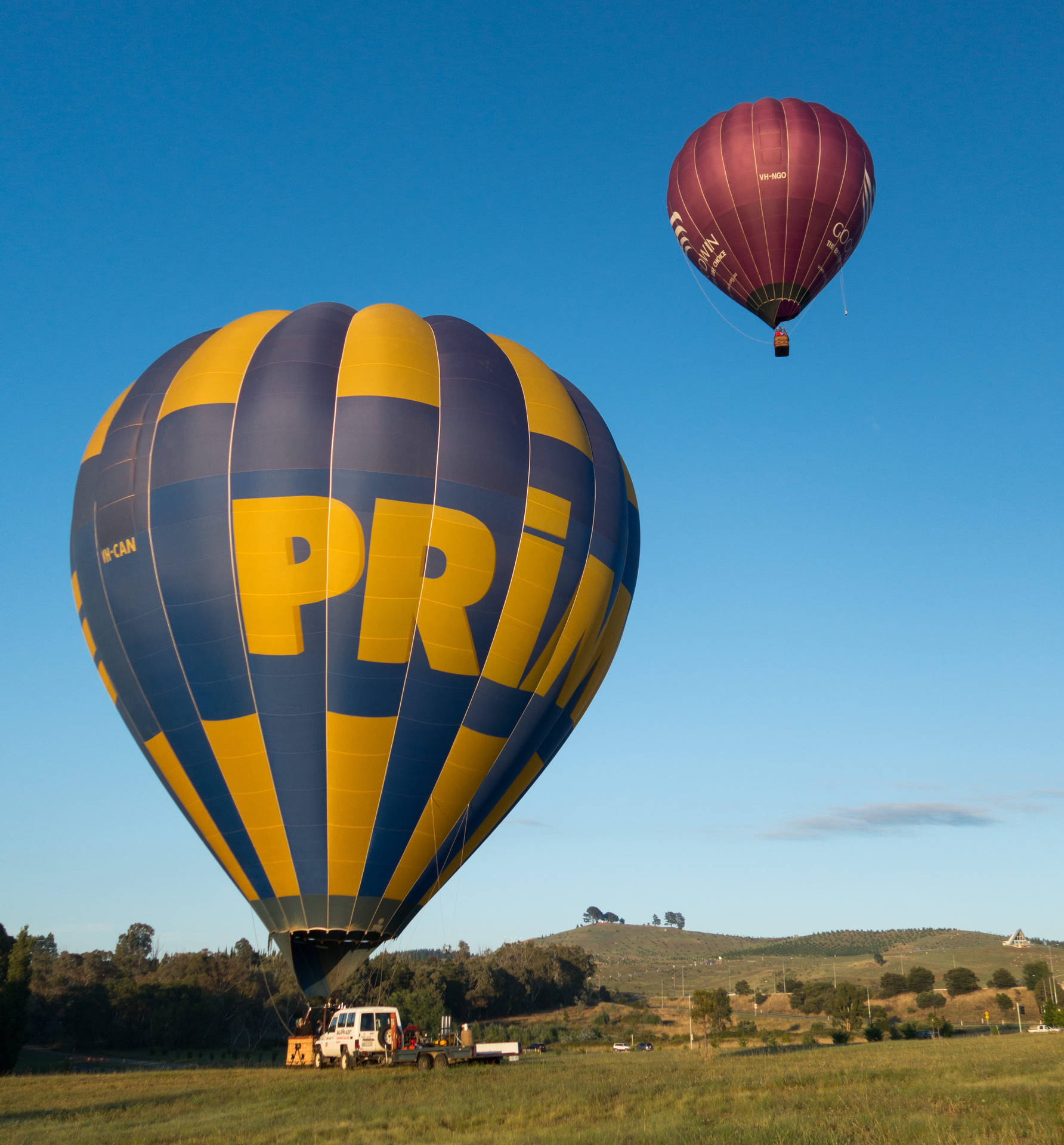 Balõesde Ar Quente Em Canberra. Papel de Parede