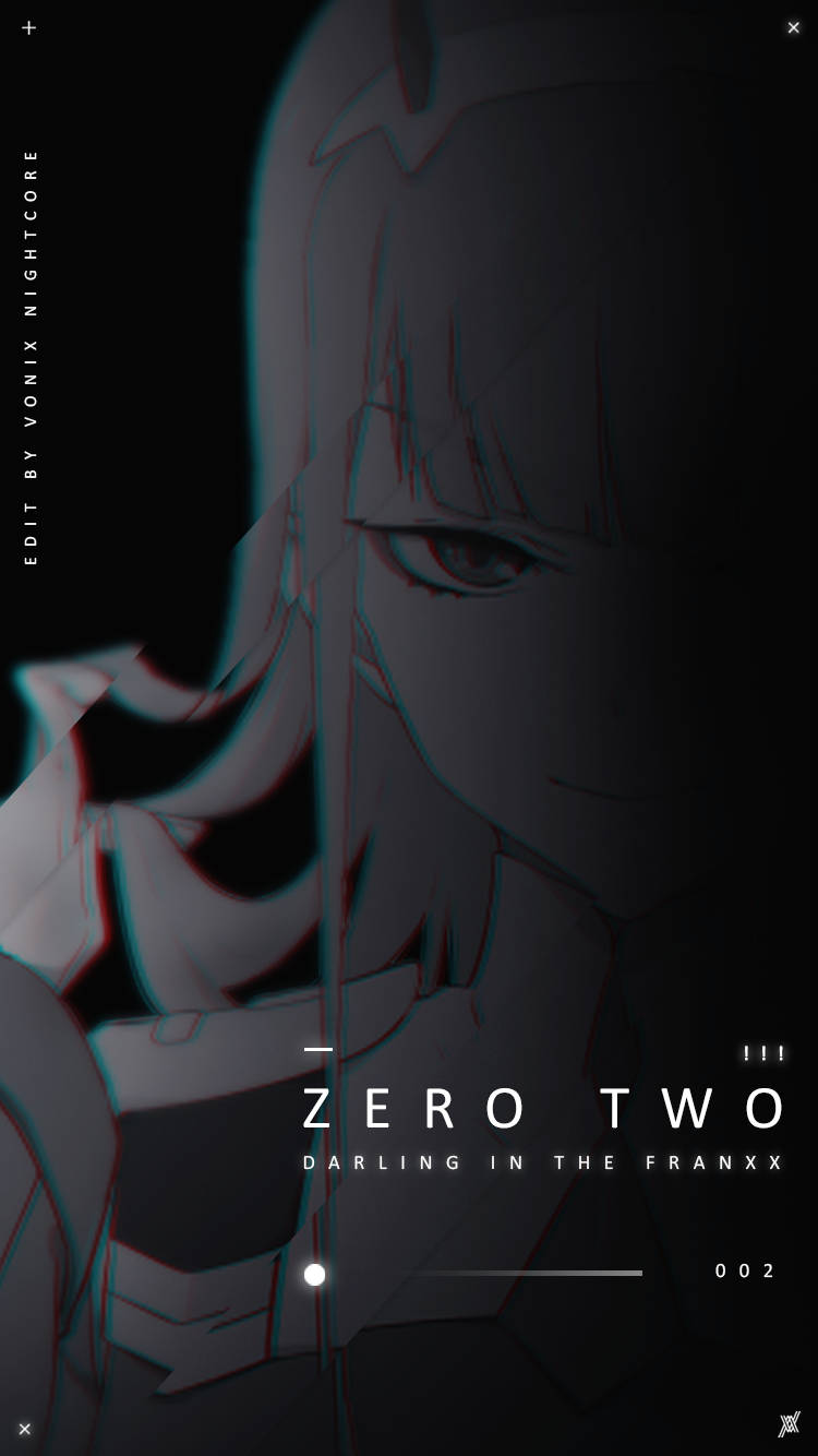 Calientey Oscuro Zero Two Para Teléfono. Fondo de pantalla