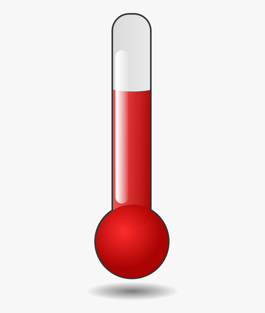 A Red Thermometer On A White Background