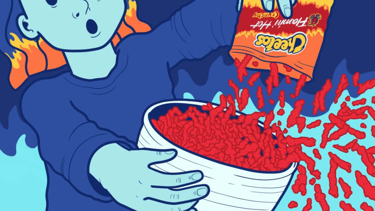 Spice Up Your Snack Time with Hot Cheetos Wallpaper