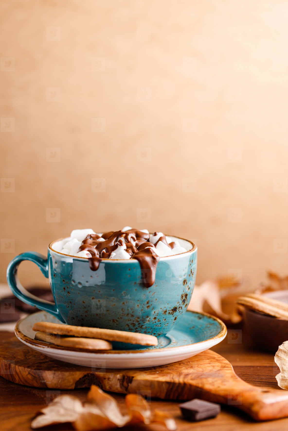 Cozy Hot Chocolate with Whipped Cream Wallpaper