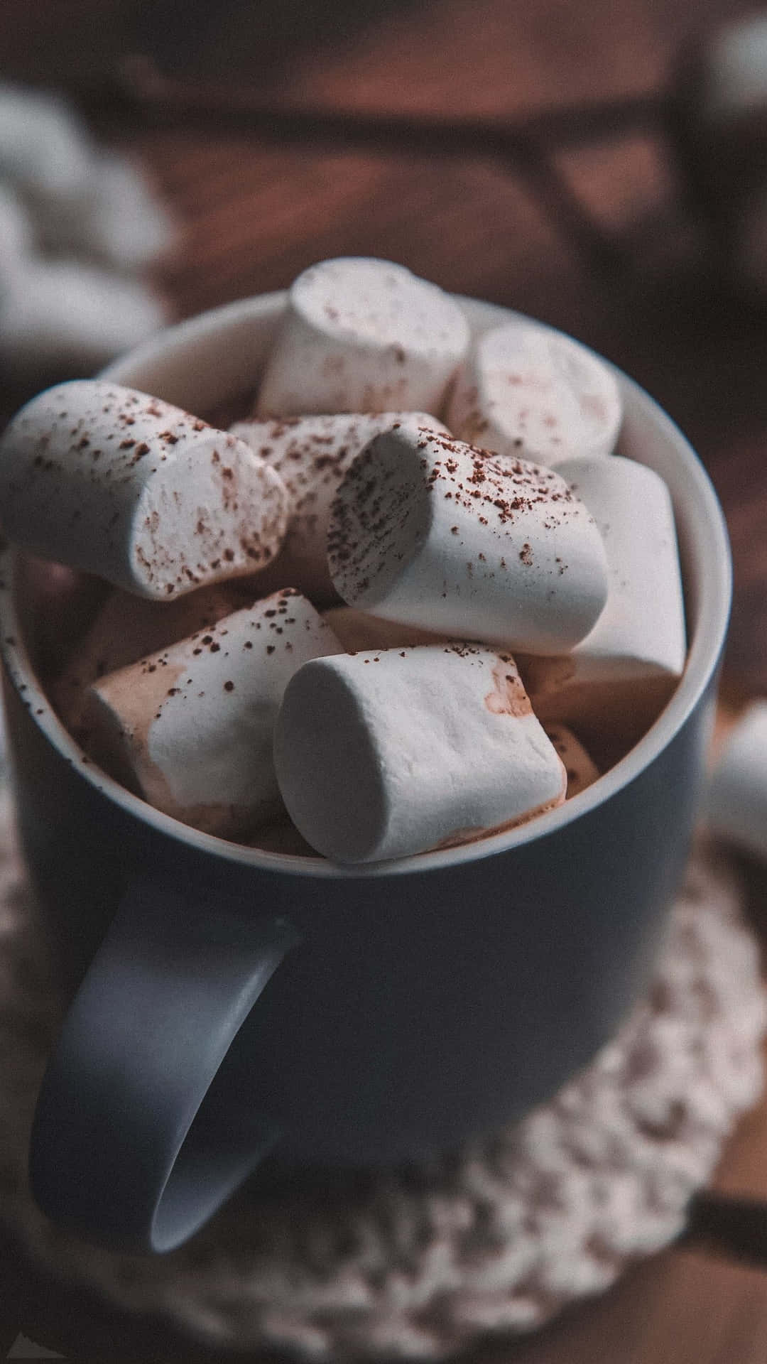 Delicious Hot Chocolate with Whipped Cream and Cinnamon Wallpaper