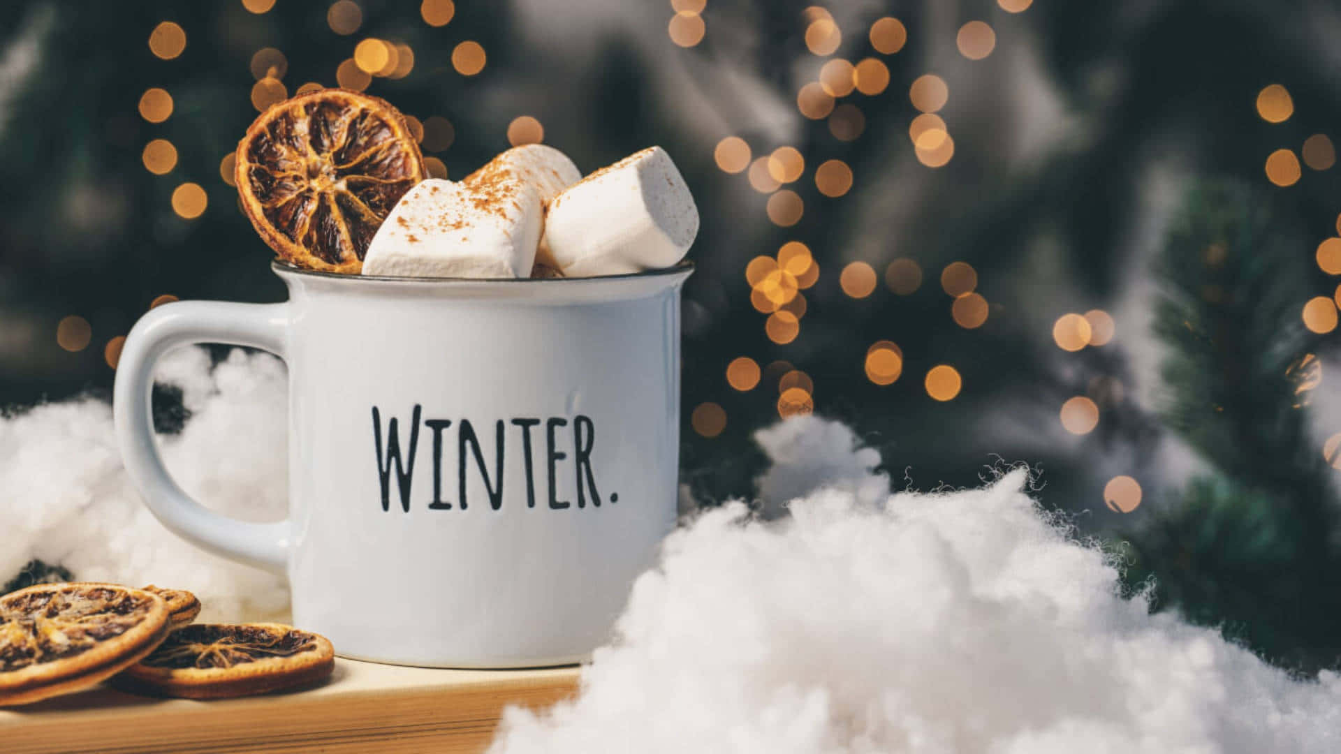 Warm and Inviting Hot Chocolate Mug Wallpaper