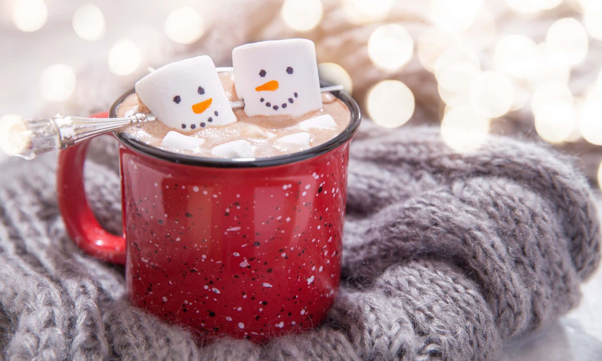 Steaming Hot Chocolate in a Cozy Atmosphere Wallpaper