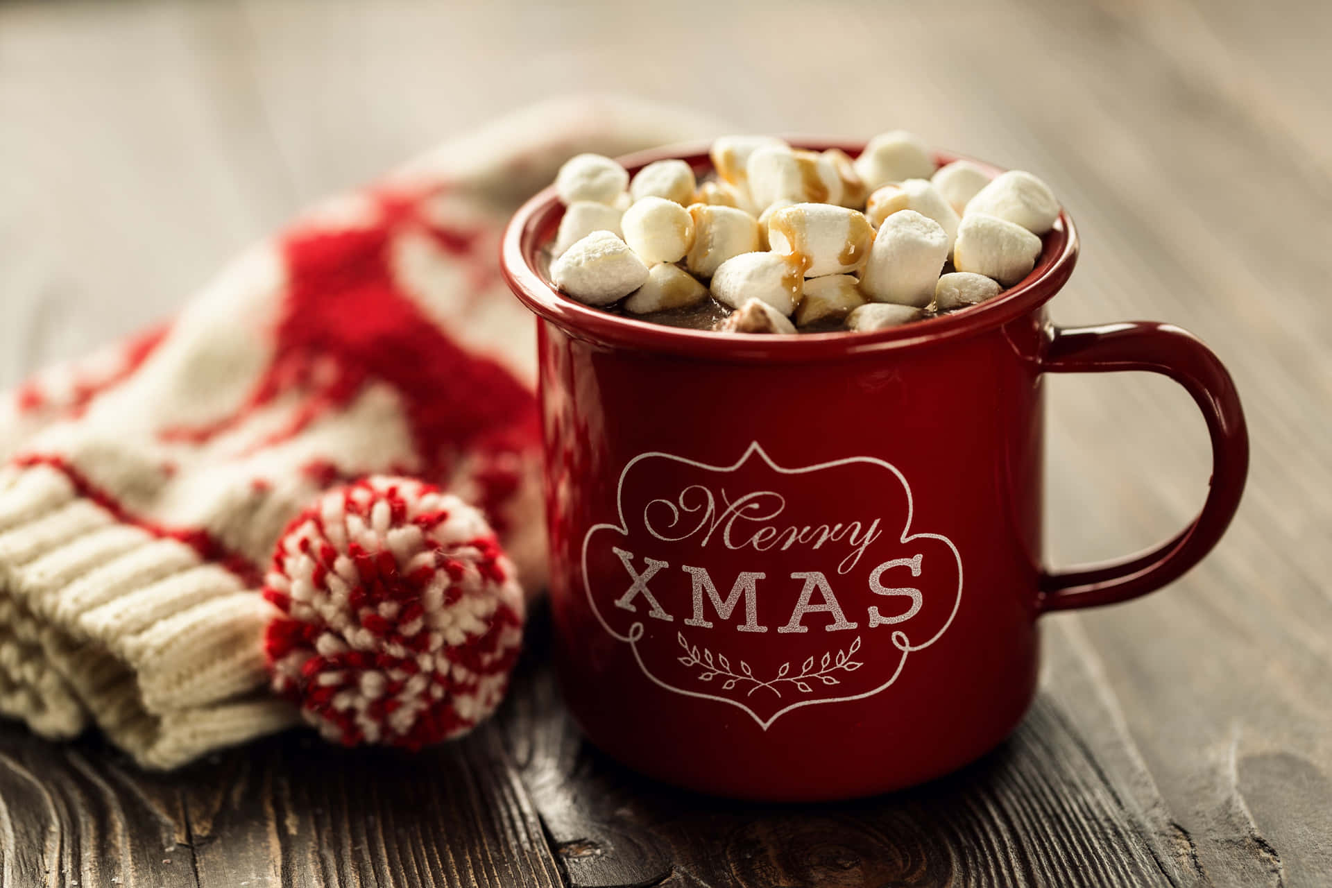 Delicious Hot Chocolate with Marshmallows Wallpaper