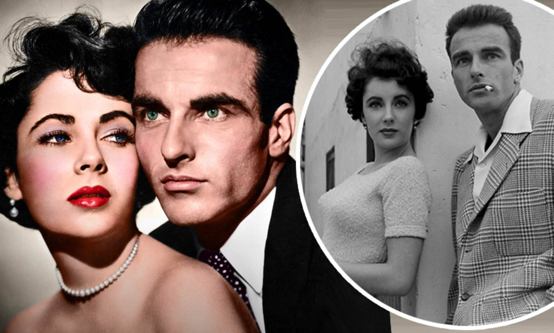 Hot Couple Montgomery Clift And Elizabeth Taylor Background