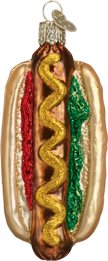 Hot Dog Christmas Ornament PNG