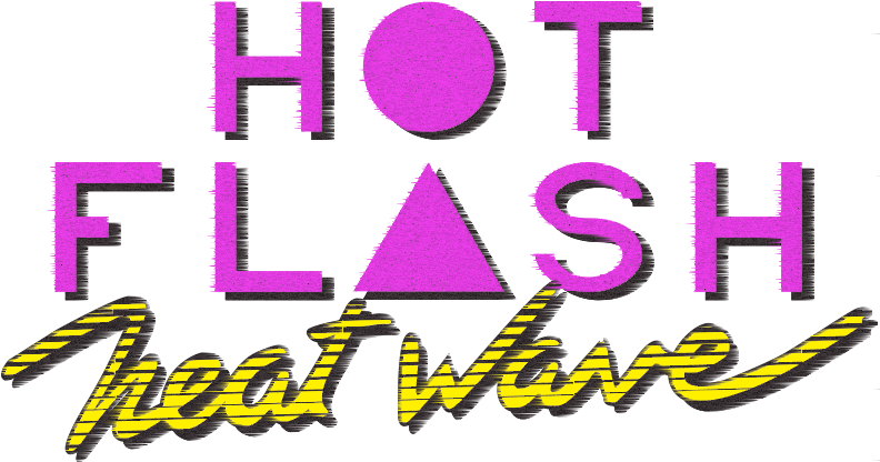 Hot Flash Heatwave Text Graphic PNG