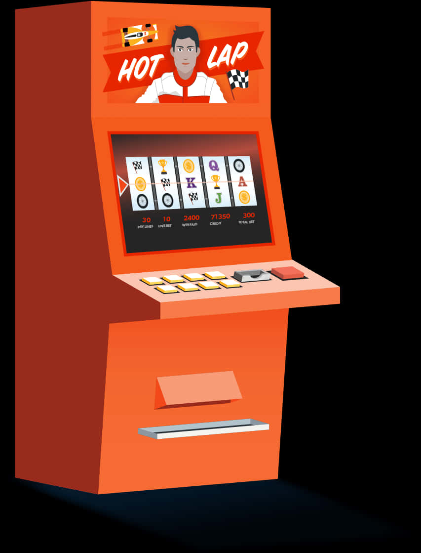 Hot Lap Racing Slot Machine Illustration PNG