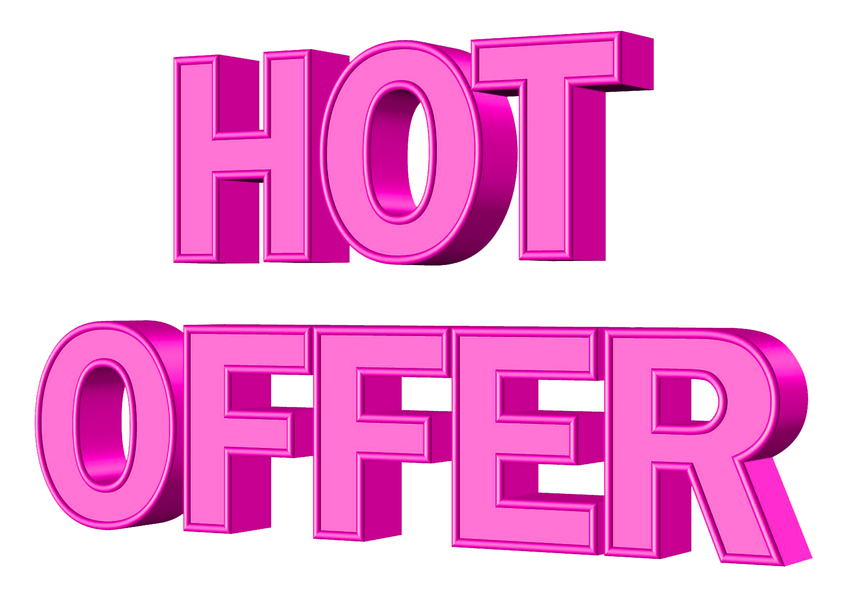 Hot Offer3 D Text Graphic PNG
