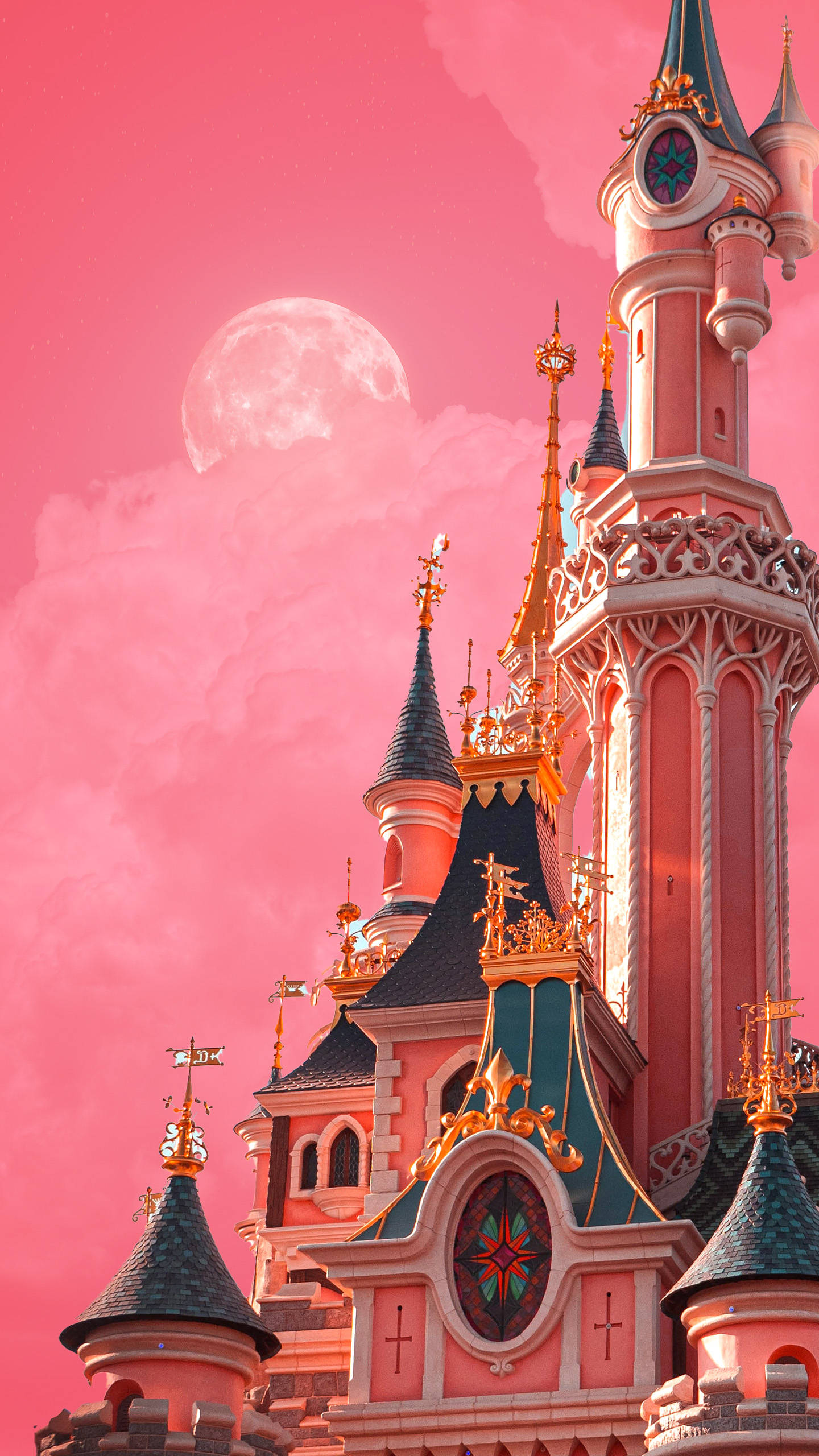 Hot Pink Disneyland Wallpaper