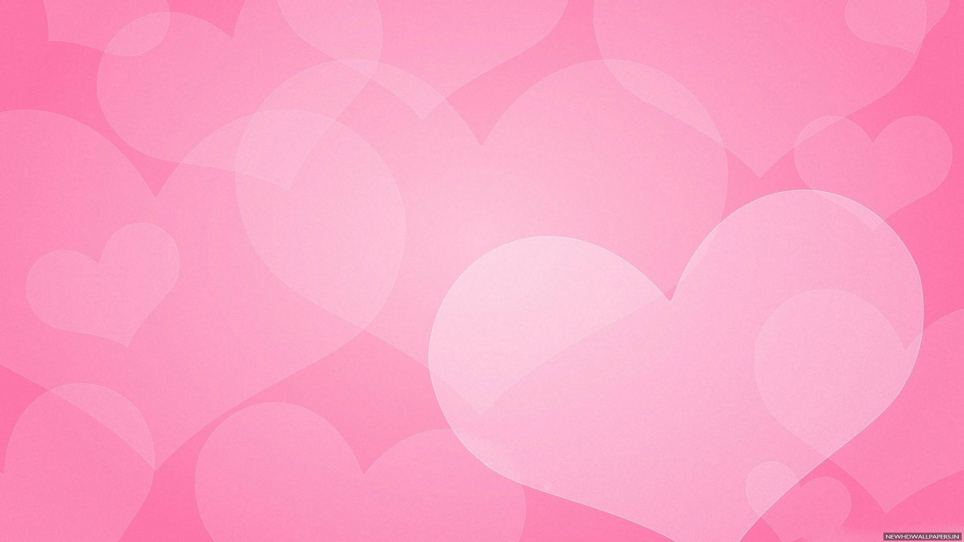 Hot Pink Faint Light Pink Hearts Wallpaper