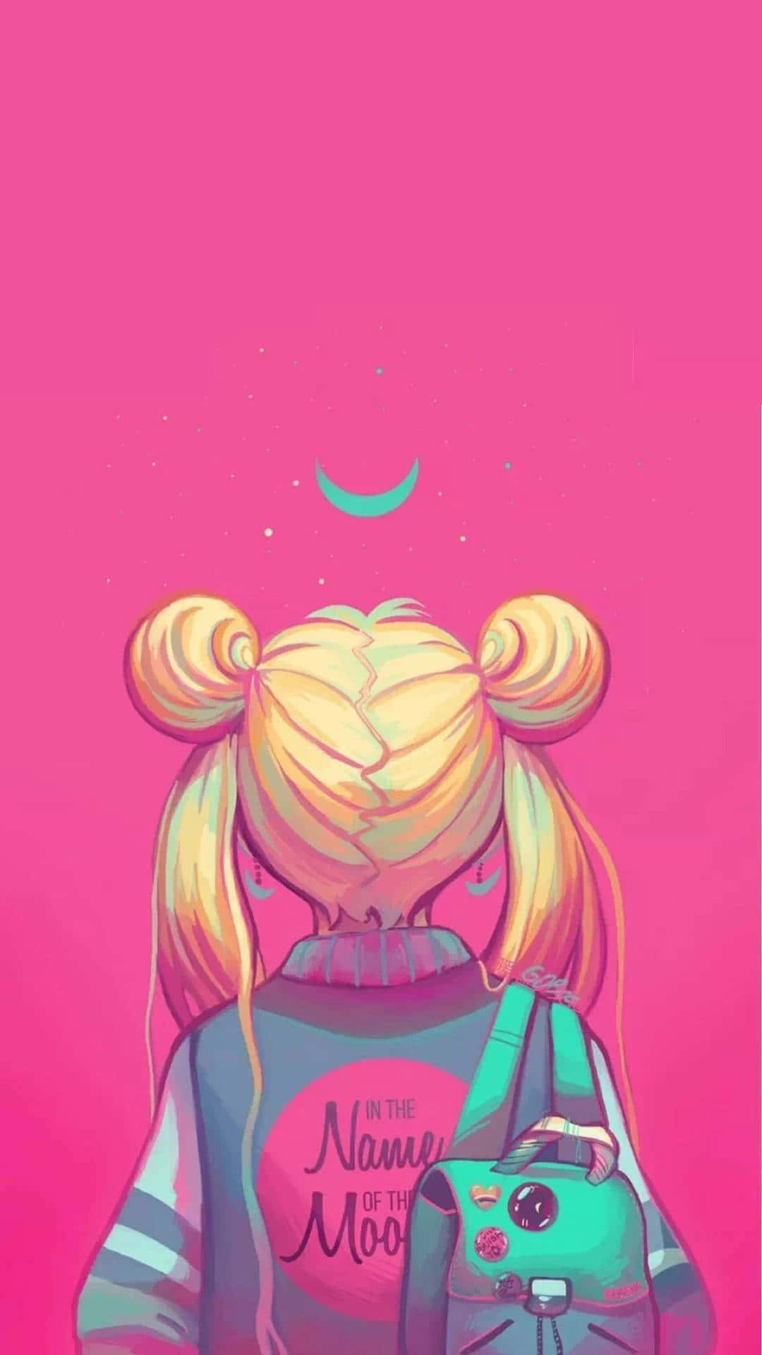 Heißespink Sailor Moon-profilbild Wallpaper