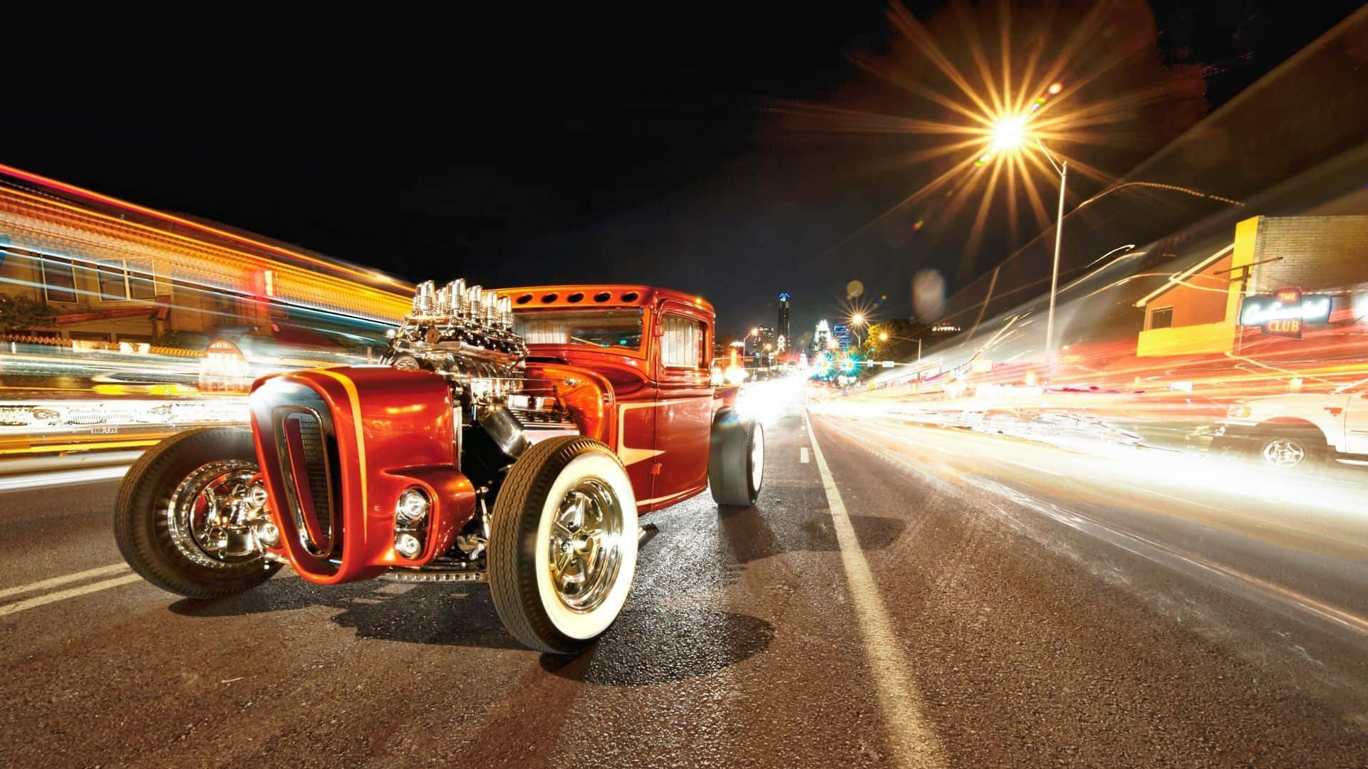Take a Cruise in this Classic Hot Rod Wallpaper