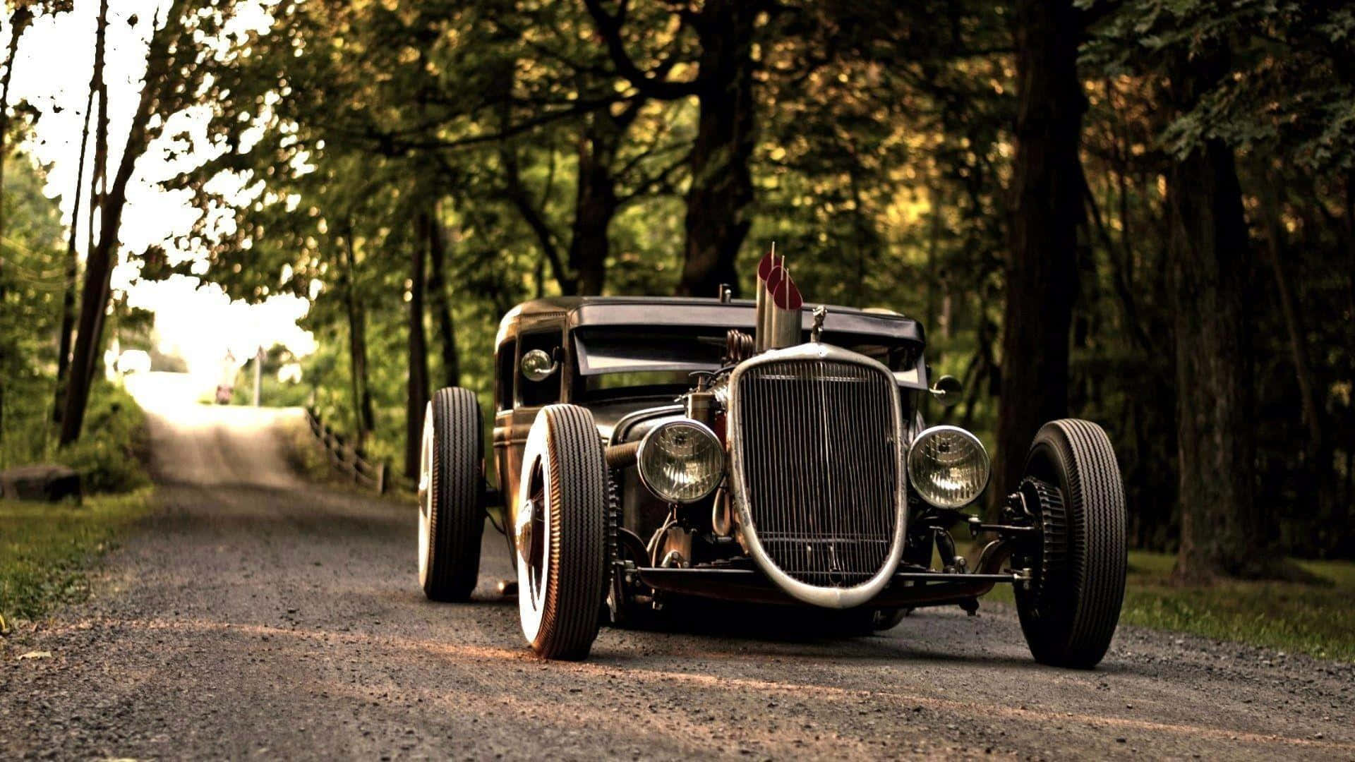 Feel the freedom with this classic Hot Rod Wallpaper