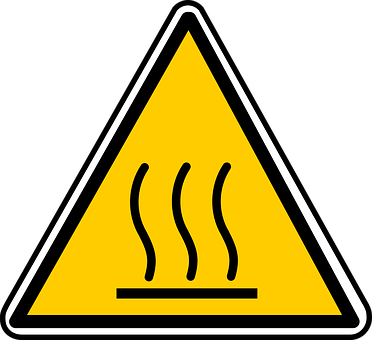 Hot Surface Warning Sign PNG