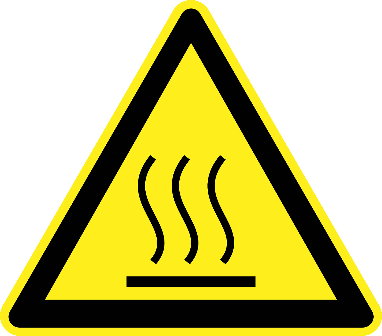 Hot Surface Warning Sign PNG