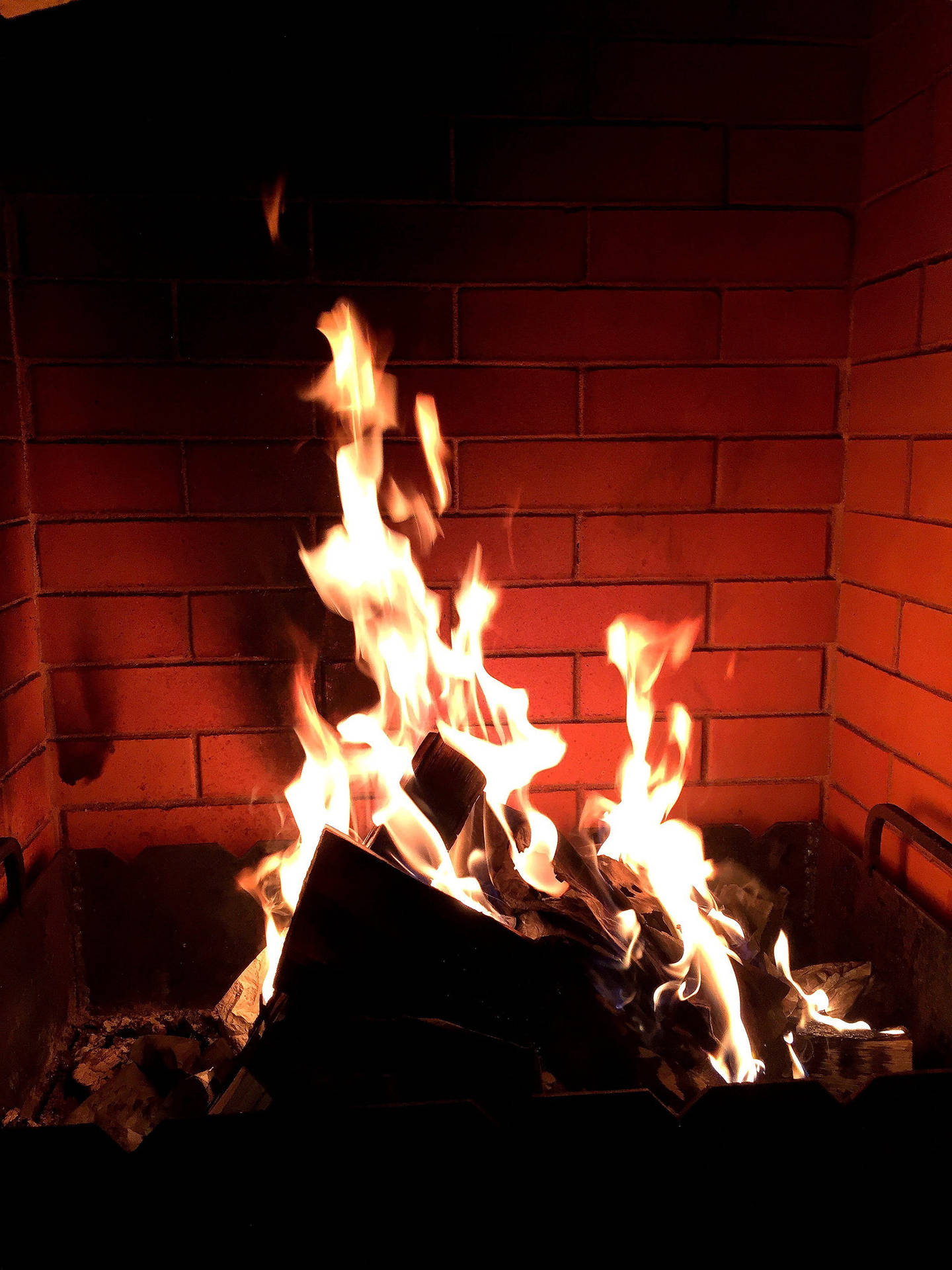 Hot Temperature Fire Place Wallpaper