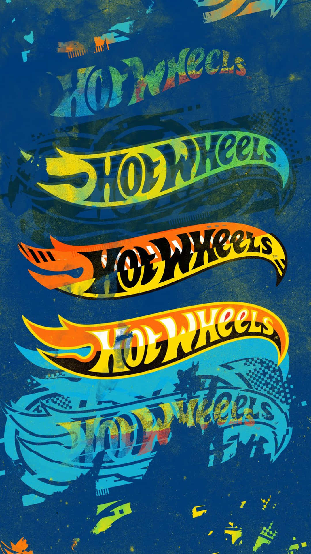 Hotwheels Logotyp På En Blå Bakgrund.
